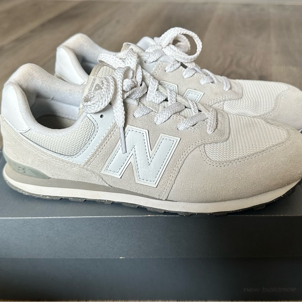 New Balance Cream and White Sneakers